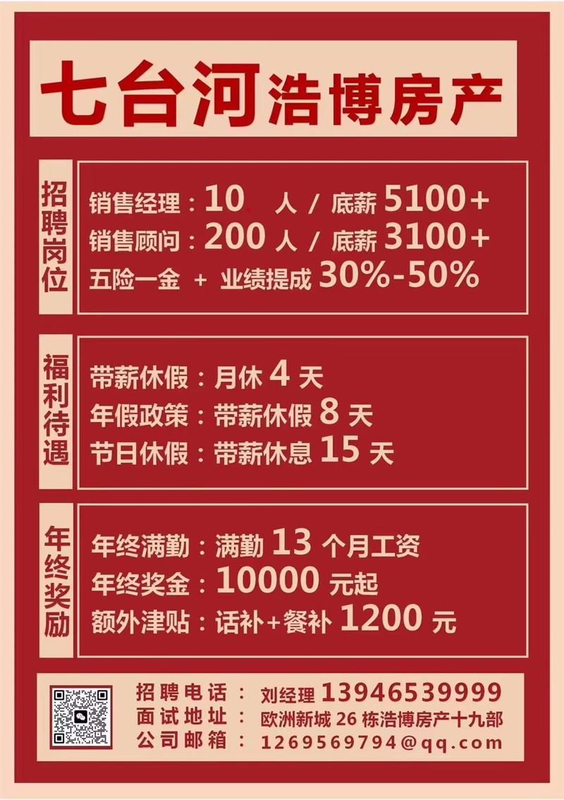 浩博房產(chǎn)招人